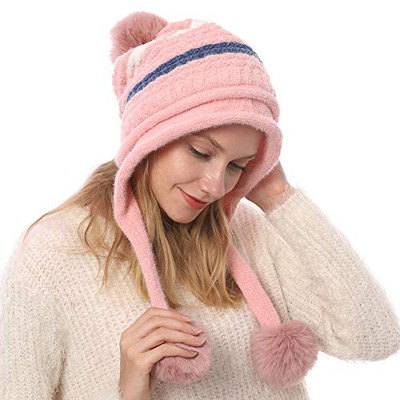 Womens Ear Covering Beanie Women Winter Peruvian Cover Ears Beanie