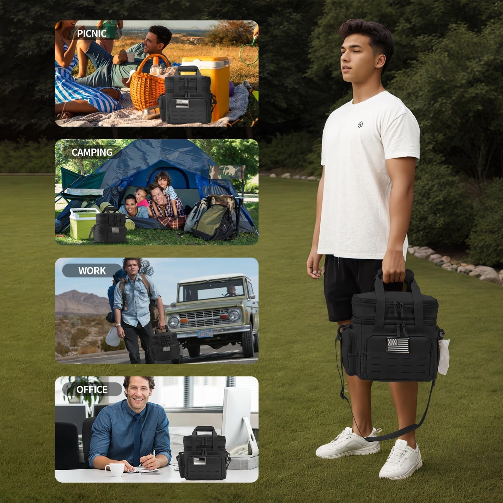 Military Tactical Lunch Bag 13L/18L Insulated Cooler Leakproof Thermal Bag