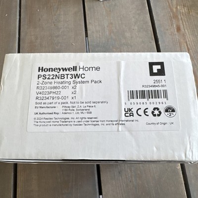 Honeywell Home PS22NBT3WC-Zonen Heizsystem Paket 2 x Zonenventil 2 x Thermostat