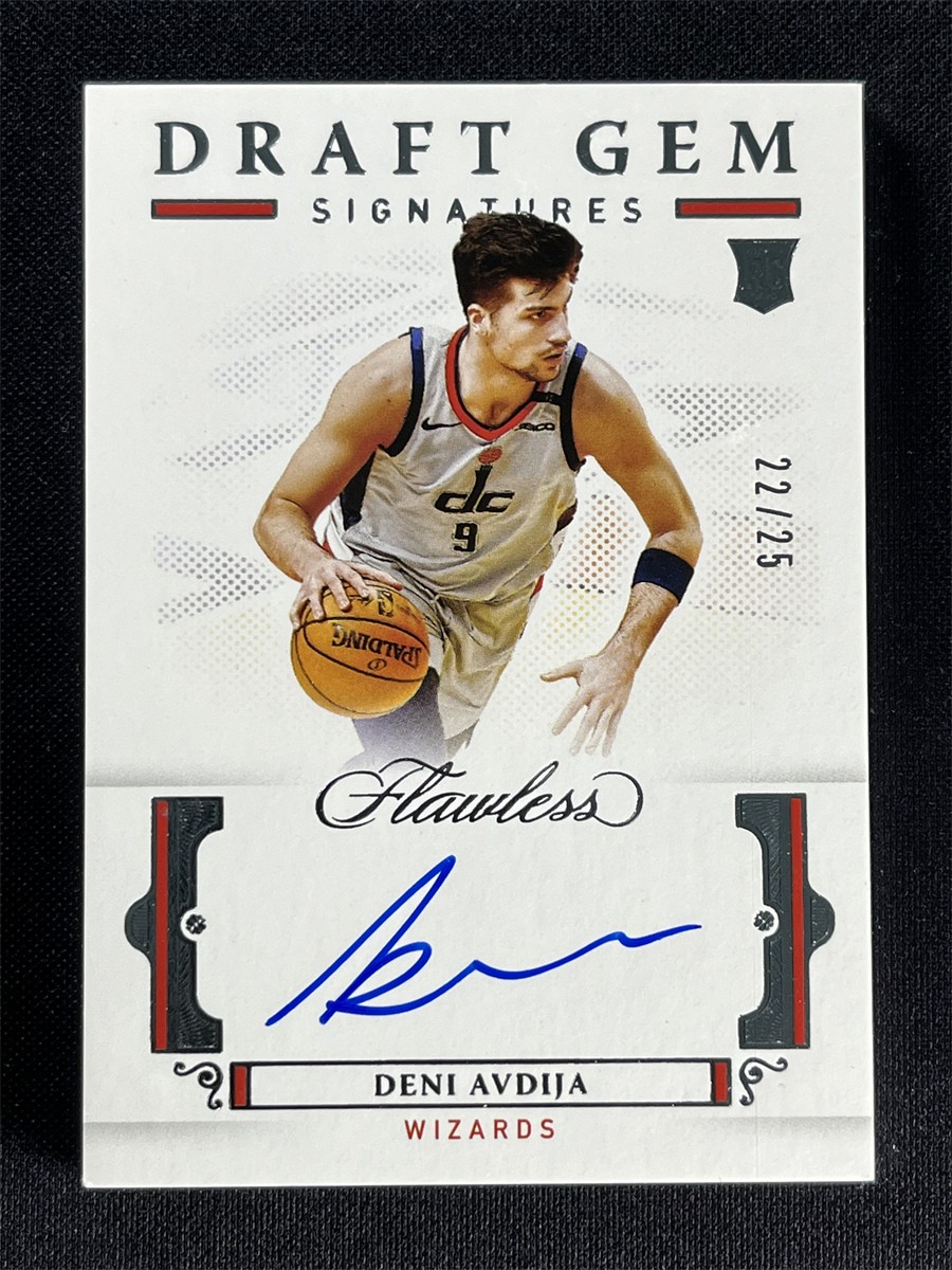 2020-21 Panini Flawless Deni Avdija Draft Gem Signatures Auto RC Rookie /25