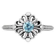 Natural Sky Blue Topaz 925 Sterling Silver Ring s.5 Jewelry R-1721