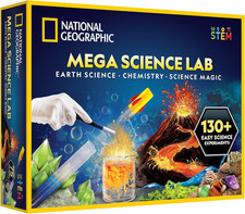 National Geographic Mega Science Lab - Kit for Kids with 75 Easy Experiments, Fe