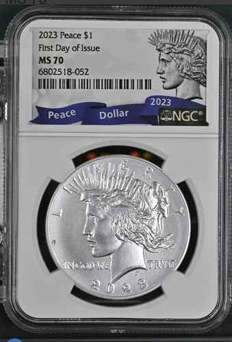 2023 Peace Silver Dollar NGC MS70 First Day of Issue