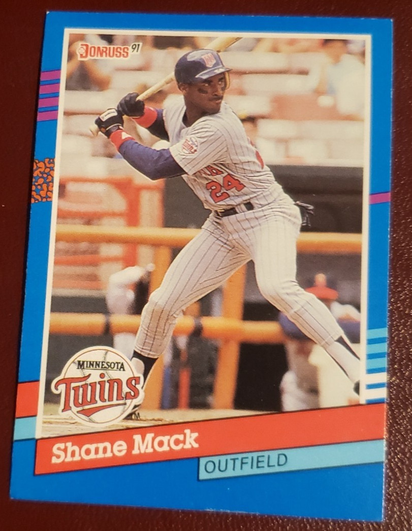 1991 Donruss #320 Shane Mack OF Minnesota Twins - ERROR      **40% off 2+