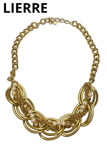 LIERRE Gold Tone Necklace 54cm Elegant Minimalist Women's Jewelry (0023111703)