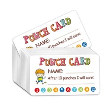Punch Card, 100pcs Reward Incentive Card for Teacher, Behavior Chart for Kids...