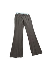 THEORY Wool Trouser Pants Wide Legs Brown Women's Size 8 Preppy Career