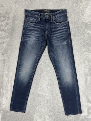 Mavi Jake Jeans Mens 30x30 HEMMED Blue Slim Leg Premium Denim Distressed Stretch