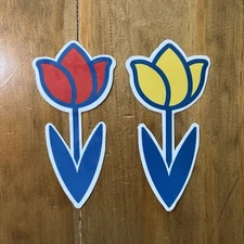 Dutch Bros Rare Red & Yellow Tulip Sticker Bundle