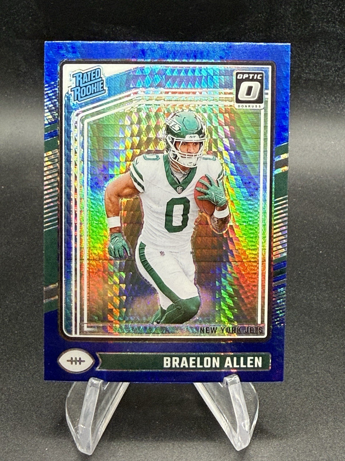 2024 Panini Donruss Optic Rated Blue Hyper Prizm Braelon Allen #211 Rookie RC