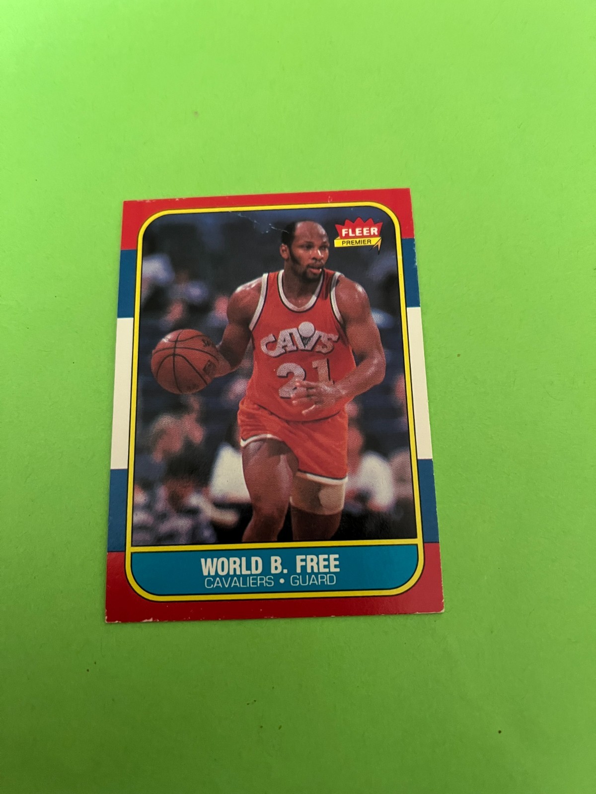 1986-87 Fleer World B. Free Card # 35 Cleveland Cavaliers