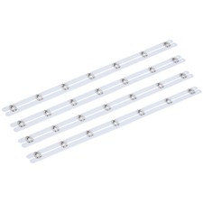 4 Set Corset Busk, 14 Inch White Steel Boning Support with Silver Buttons