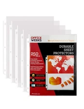250 Sheet Protectors, 8.5 X 11 Inch Clear Page Protectors for 3 Ring Binder, ...