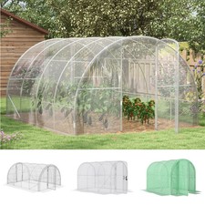 Polytunnel Greenhouse with PE Cover, Walk-in Grow House Refurbished