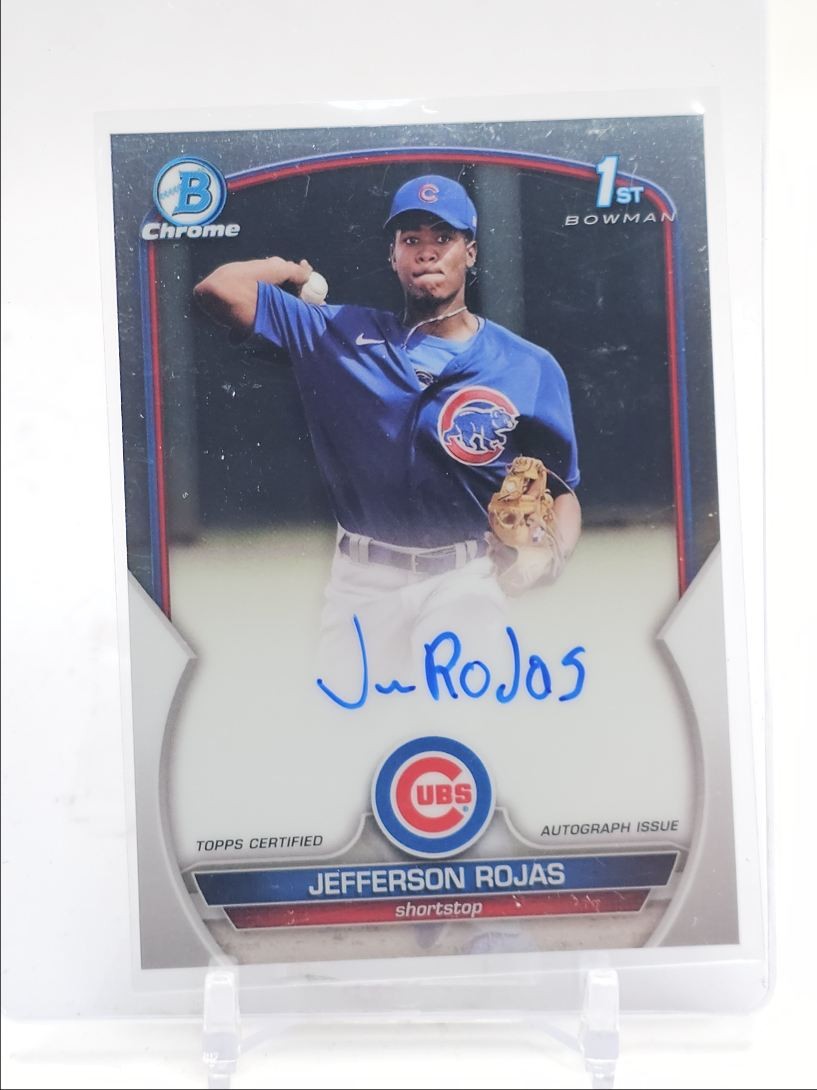 JEFFERSON ROJAS 2023 BOWMAN CHROME 1ST AUTOGRAPH CUBS #CPA-JR AUTO Q1725