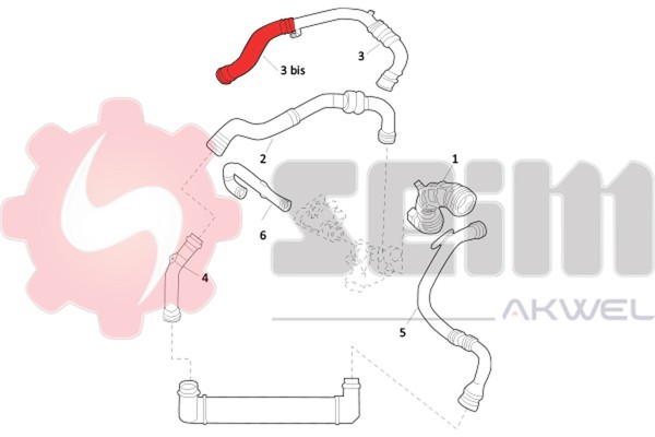 Seim Ladeluftschlauch 981528 FüR Renault ScÉNic 3 JZ0 Megane DZ0 CC EZ0 BZ0 KZ0-image