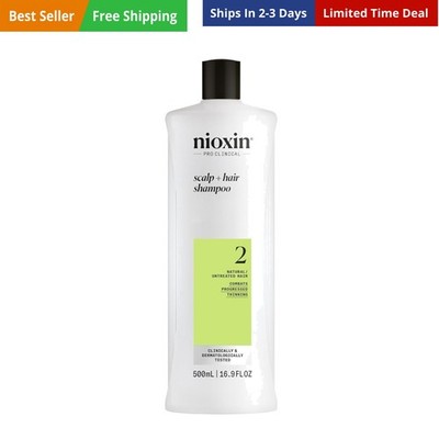 System 2 Scalp + Hair Thickening Shampoo for Natural Hair with Progressed Thi...