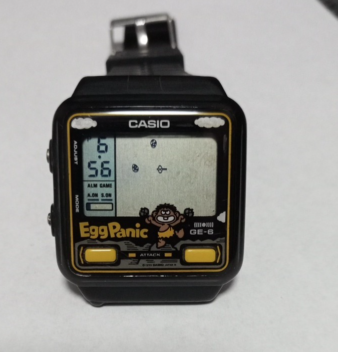 Casio GE-6 Egg Panic Vintage very rare game watch japan 1980s NO
