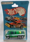 Vintage 1979 Hot Wheels Blackwall GMC Motorhome Green on Card with bend.