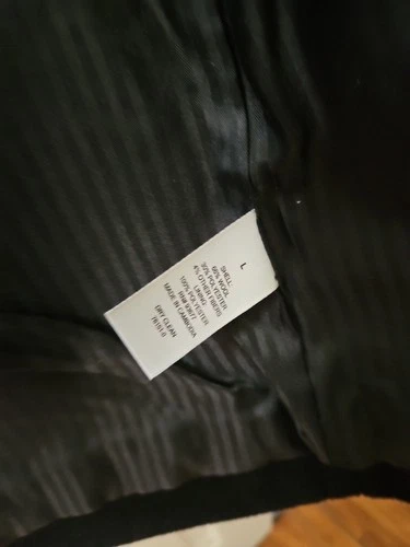 JF J.Ferrar Mens Topcoat Large Black Wool $220 Retail image 15
