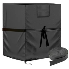 Air Conditioner Cover for Outside Units with Windproof Straps & Reinforced Bu...