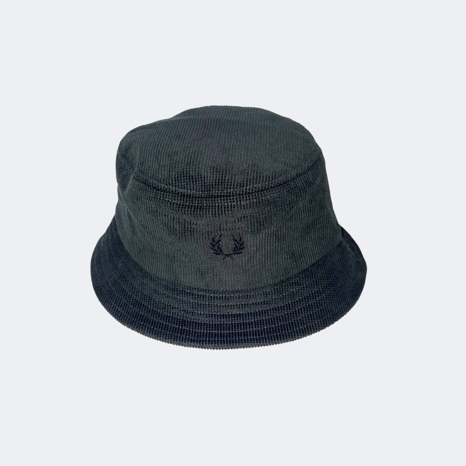 Fred Perry Men’s Bucket Hat Waffle Dark Green Size M Cotton BNWT Festival Logo