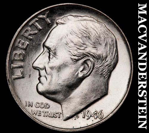 1946 Roosevelt Dime- Silver- Choice Gem Brilliant Uncirculated Luster #i9818
