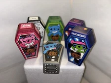 NEW - Complete Set Of 6 Deddy Bears 5" Coffin Plush Series 3