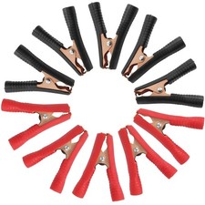10Pcs 100A Insulated Alligator Clips Electrical Heavy Duty Alligator Clamps, Bat