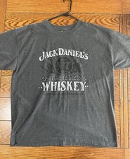 Jack Daniels Old Time No. 7 Whiskey Logo T-Shirt Charcoal Men  s Size 2XL
