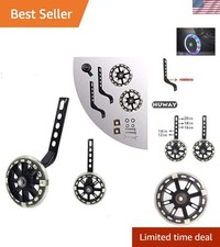 training wheels flash mute wheel bicycle stabiliser mounted Kit compatible fo...