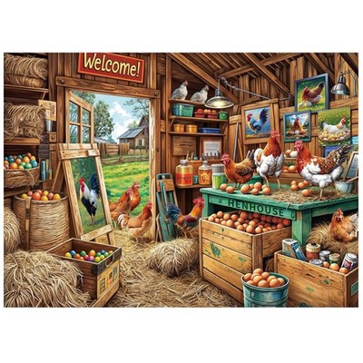 Puzzle 1000 Teile Hühnerstall Familienspiel Geschenk Weihnachts Geburtstags