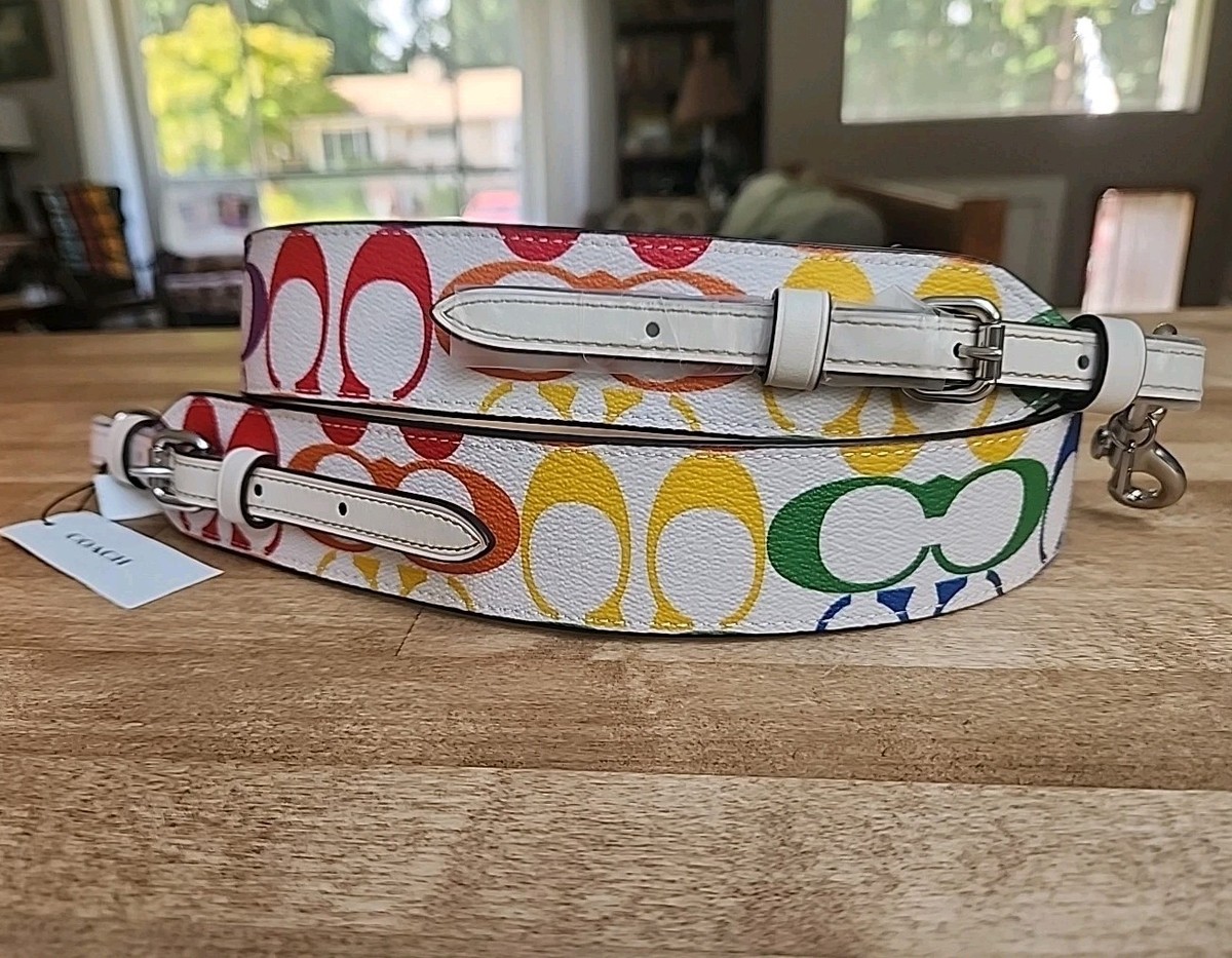 NWT COACH RAINBOW SIGNATURE PRIDE Purse Handbag Shoulder Strap