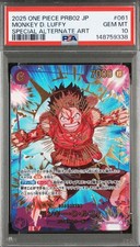 ONE PIECE Luffy SP The Best 2 PSA10 Trading Card Genuine