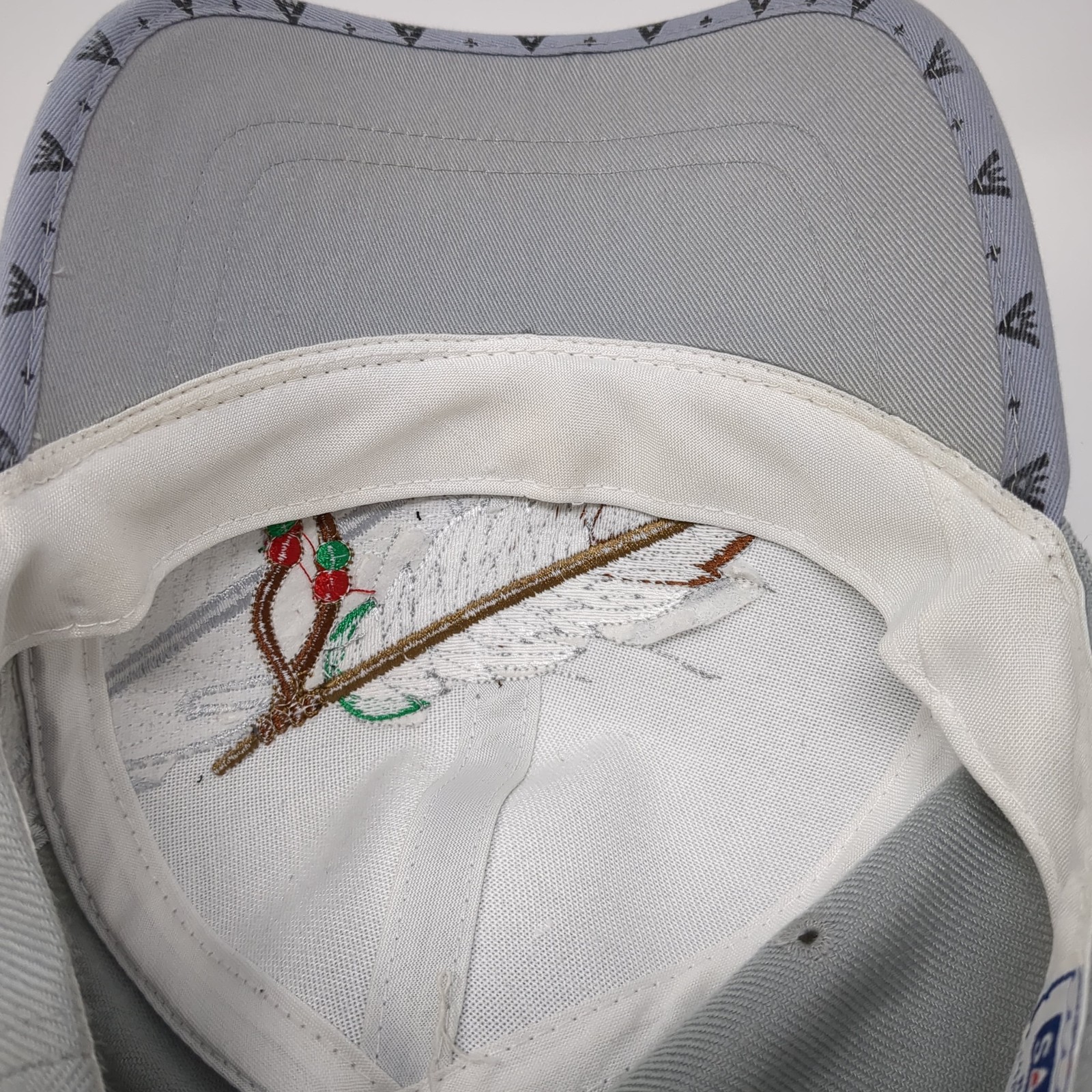 Native Pride Feather Strapback Hat Gray One Size … - image 8