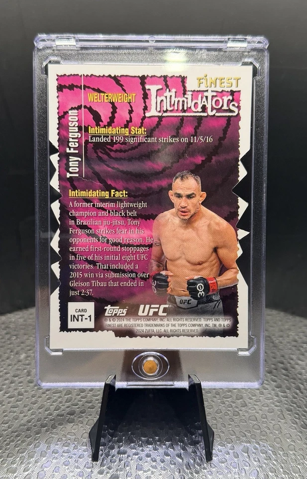 2024 Topps Finest UFC - Intimidators Tony Ferguson #INT-1 Die-Cut Refractor /75 - Image 3 of 3