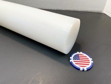 UHMW White Round Rod  2.50 Diameter x 12" Long,  1 Unit, Extruded