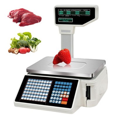 Commercial Digital Price Computing Scale 66 lbs with Label Printer (110V)
