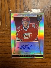 2013/14 Panini Select Jared Staal Silver Prizm RC Rookie Auto 48/99 Hurricanes
