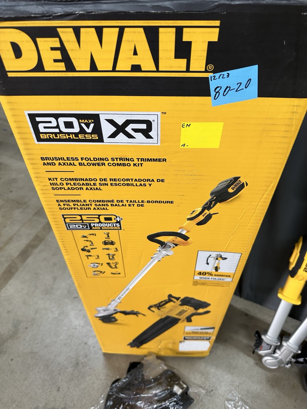DEWALT 20V XR 14" Folding String Trimmer and Blower (Used)Tool Only (DCKO22M1)