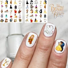 Beauty And The Beast Cartoon Waterslide Nail Art Decals Set of 50 Instructions 