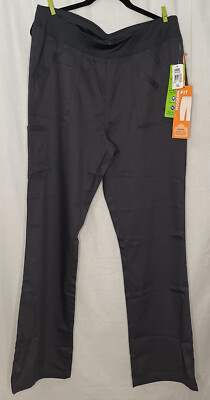 #ad Landau Scrub Pants Womens Size TLG Modern Fit Pro Flex Stretch Cargo Gray New $19.98