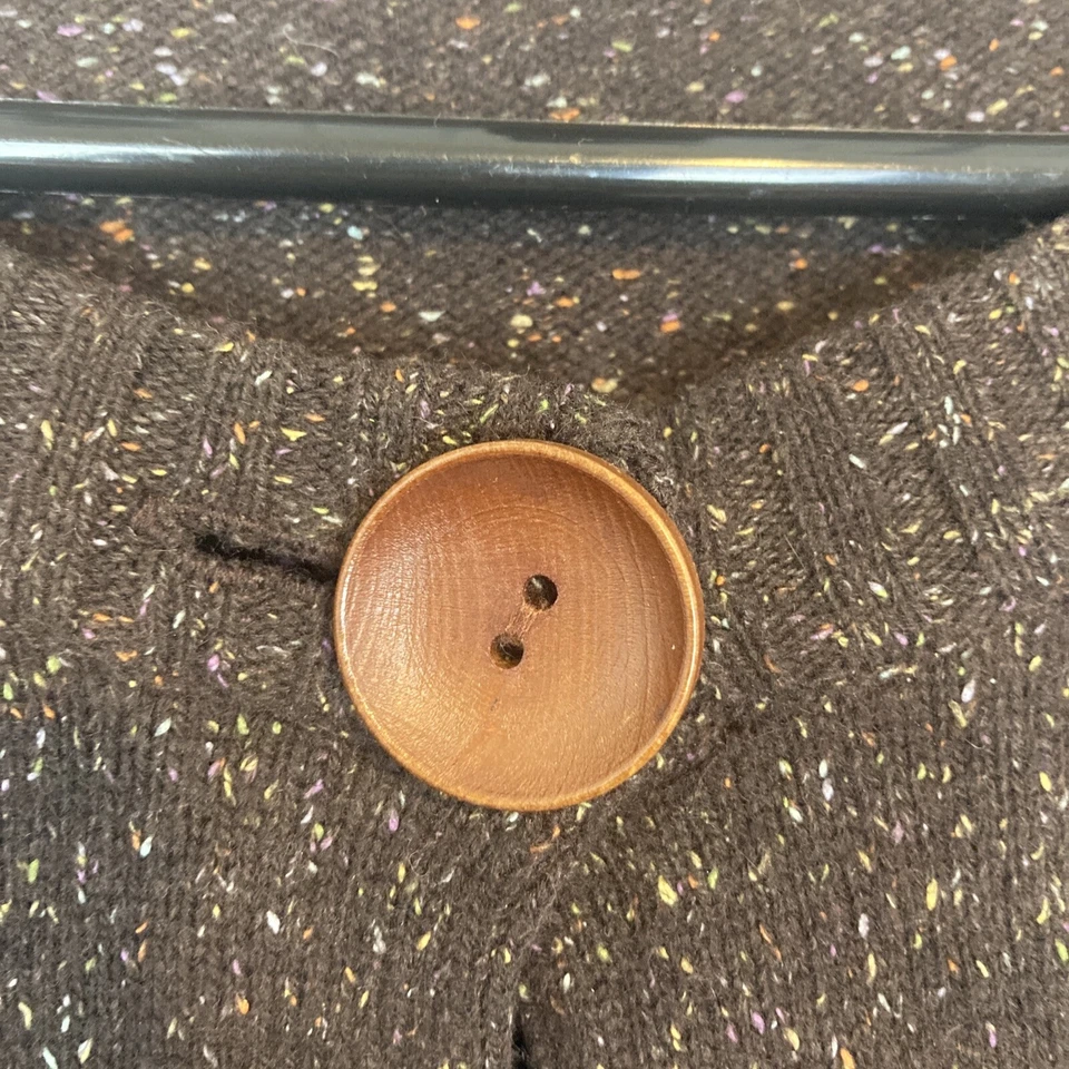 Suéter Cárdigan Lauren Hansen Grande Tejido con Cable Lana de Cordero Angora Seda Foto 4 de 4