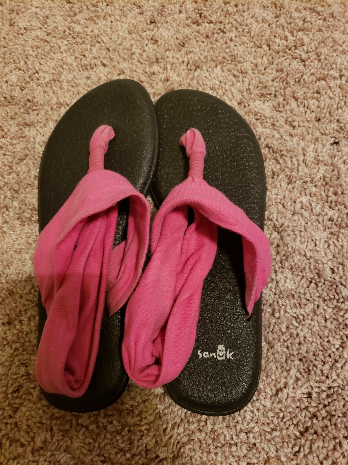 APL Sanuk Yoga Sling 2 donna tessuto rosa comfort imbracatura tappetino yoga suola sandali usati