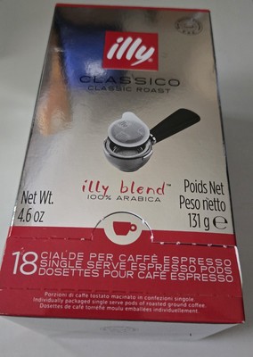 Illy Classico E.S.E. Pods Medium Roast Classic Roast All-Natural, 18 Count