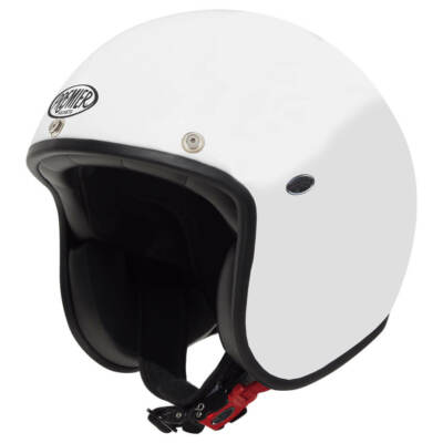Premier Klassisch U8 Carbon Composite Motorrad Jethelm Helm Glänzend Weiß