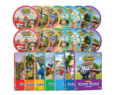 Super Wings Season 1 7-DVD 7 Audio CD English Korean Dubbing