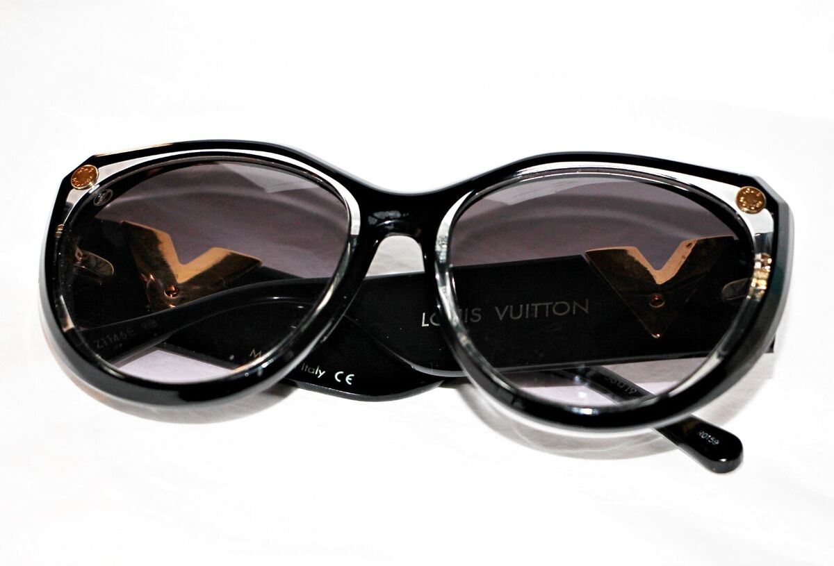 LOUIS VUITTON MY FAIR LADY BLACK CAY EYE STUDS SUNGLASSES LOUIS VUITTON MY FAIR LADY BLACK CAY EYE STUDS SUNGLASSES