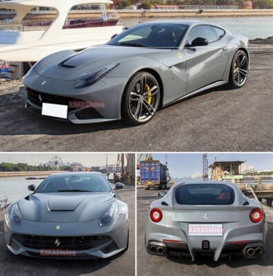 50FT Air Free Grey Bright Flat Chrome Metallic Entire Car Vinyl Wrap Sticker US