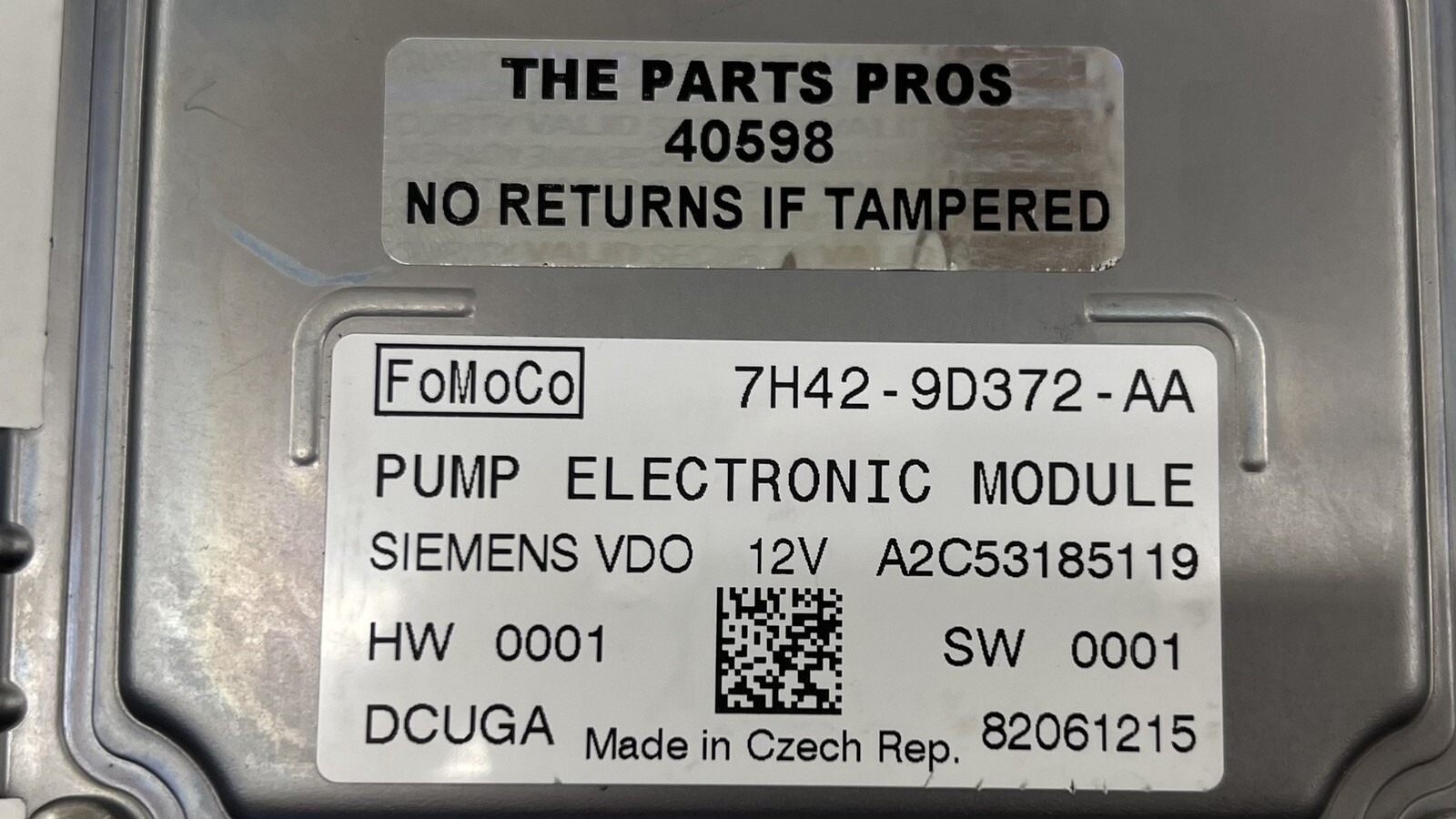 07-17 ASTON MARTIN VANTAGE GAS FUEL PUMP CONTROL MODULE 7H42-9D372-AA OEM